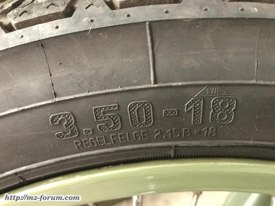 Front tire size