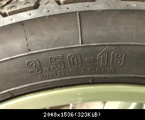 Front tire size
