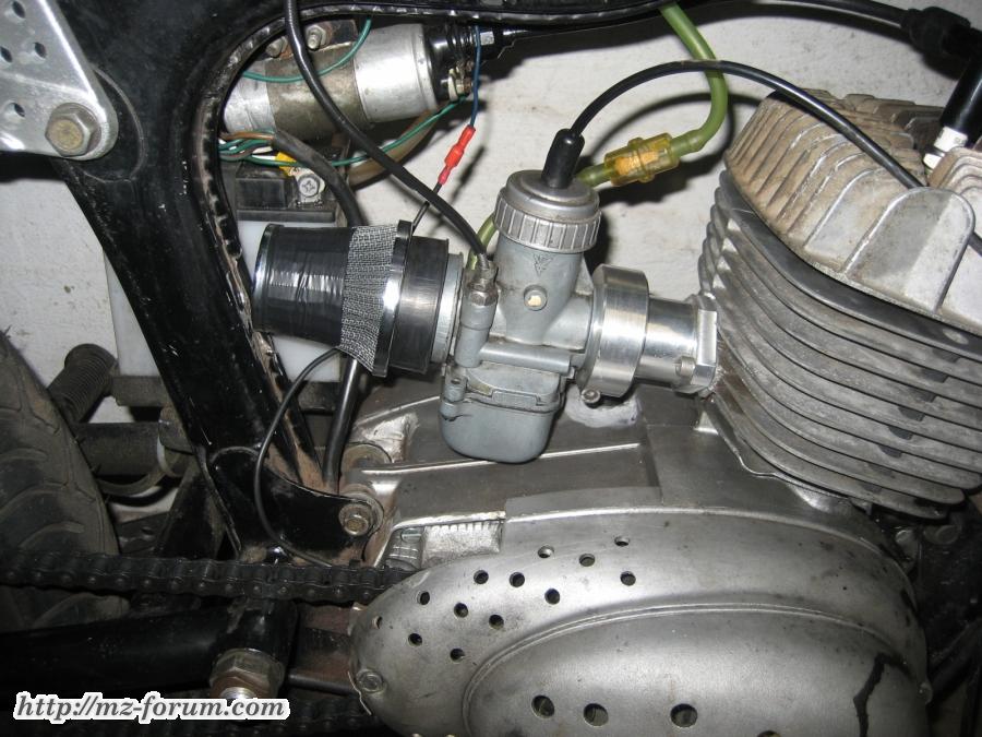 30er Vergaser auf MZ TS 150