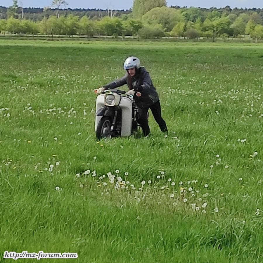 mein Rasenmäher mit Zweitaktmotor