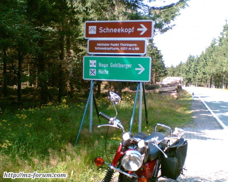 Auf dem höchsten Punkt Thüringens