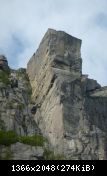 Der Prejkestolen vom Lysefjord aus gesehen...