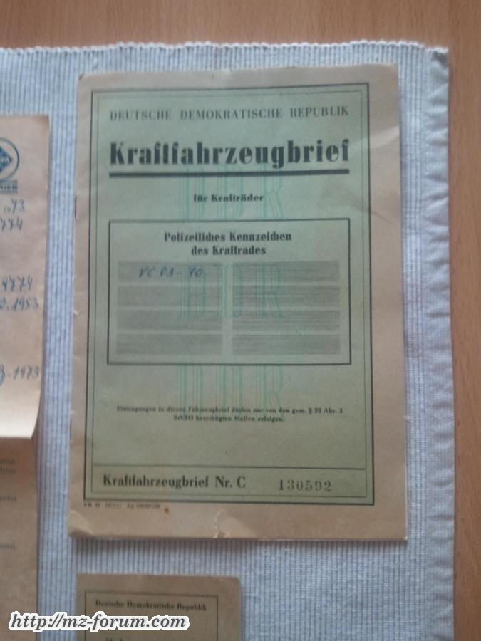 Originale Unterlagen der ETS
