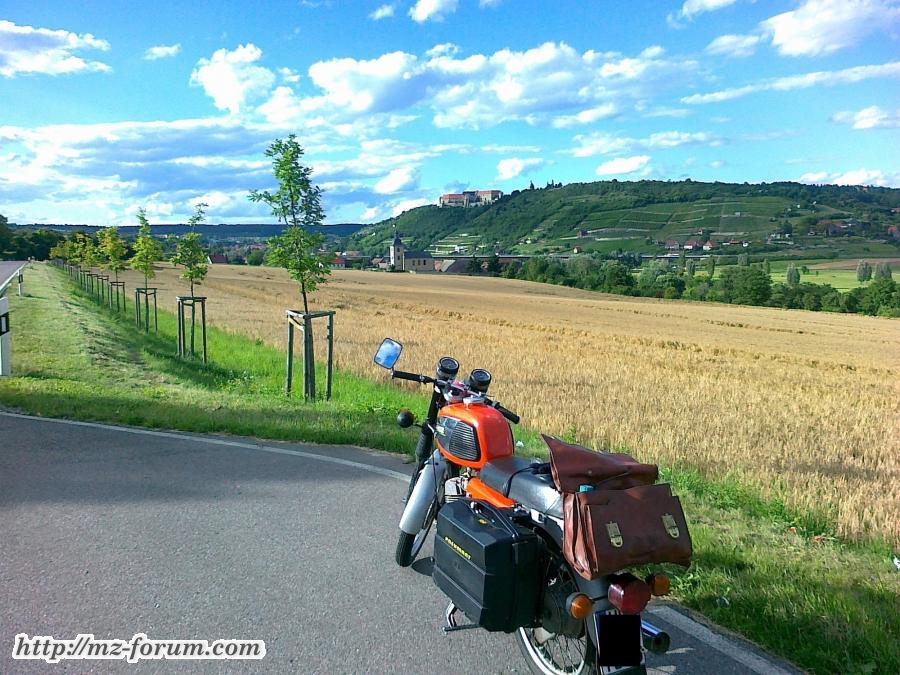 Auf dem Weg nach Bad Lausick im Sommer