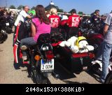 Am Parkplatz: eine MZ unter 4358 Bikes...