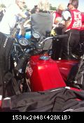 Am Parkplatz: eine MZ unter 4358 Bikes...