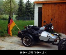ETZ 250 SW 1990 mit Fahne