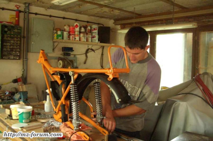 Aufbau S51 Enduro mit 70 ccm 2006