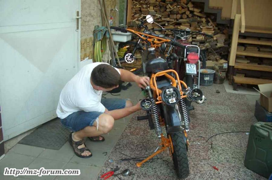 Aufbau S51 Enduro mit 70 ccm 2006