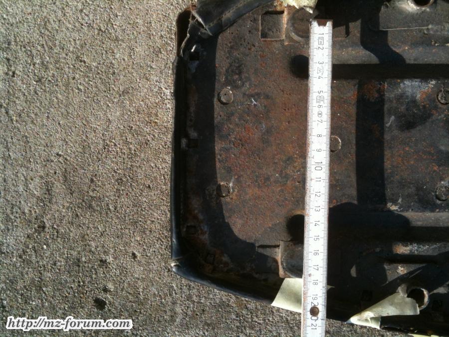Abstand Auflage vorn 17cm