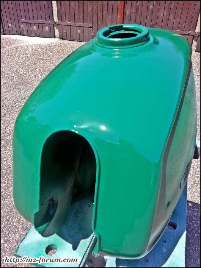 Grün mit 5 Schichten Klarlack