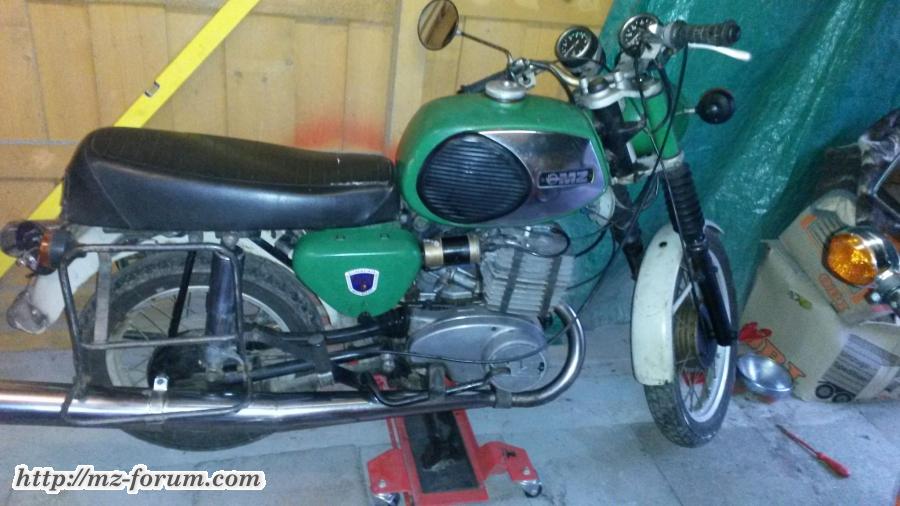 MZ TS 250/1 im Aufbau