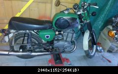 MZ TS 250/1 im Aufbau