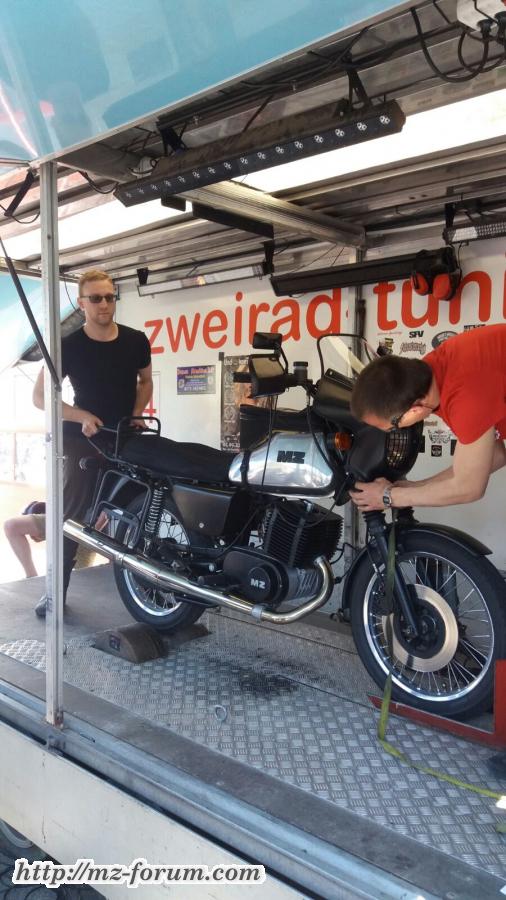 MZ 320 ccm Leistungsmessung in Berlstedt bei Weimar 2016