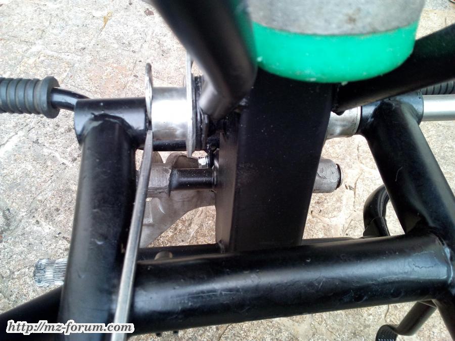 Hinterradschwinge mit Scheiben 1