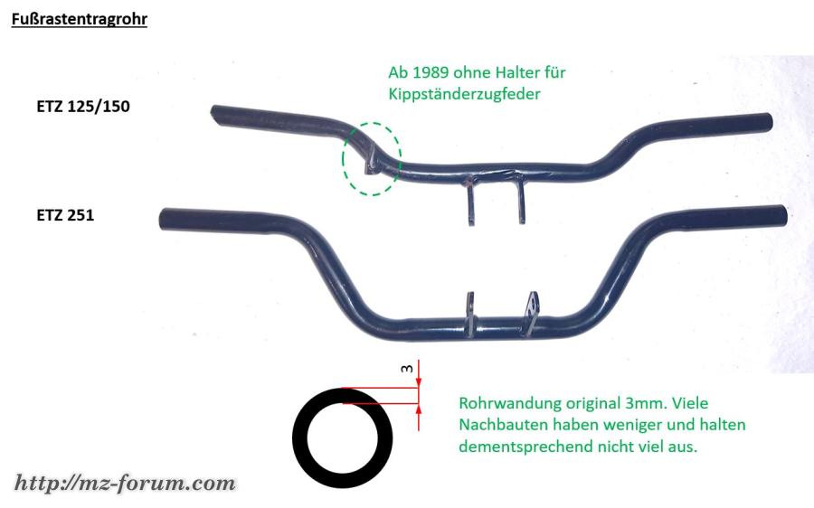 Fußrastentragrohr V1