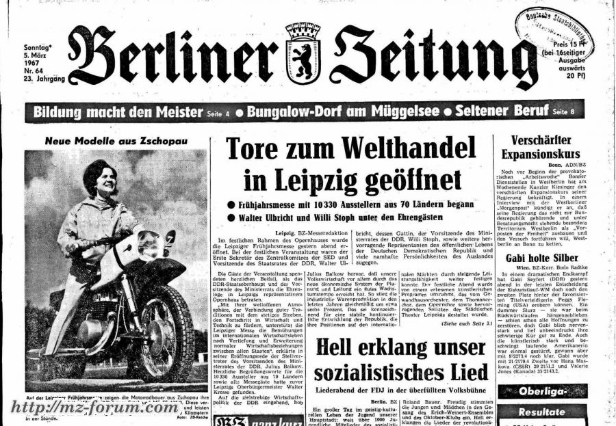 Berliner Zeitung 05-03-1967 - 1