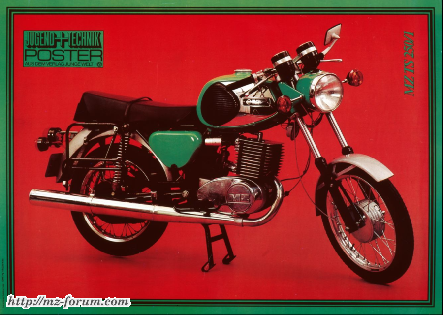 Jugend+Technik Poster - MZ TS 250-1
