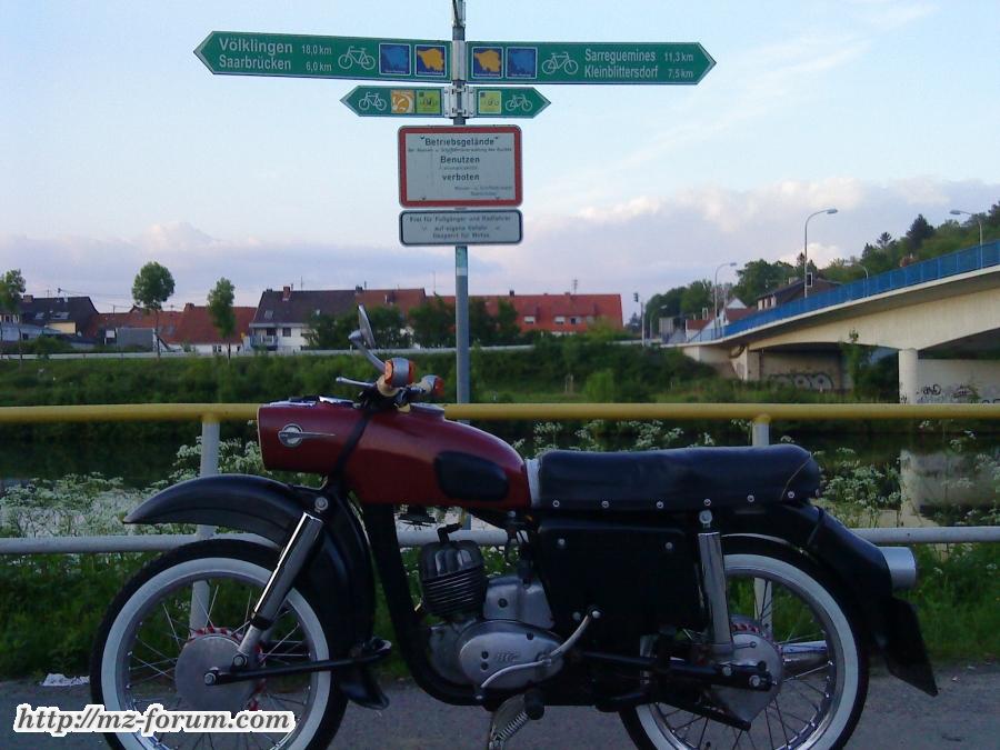 Abendliche Ausfahrt an die Saar in Saarbrücken
