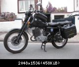 ETZ 250 schwarz mit Pneumant-Koffern