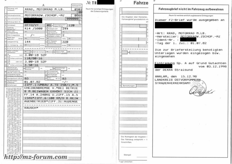 Fahrzeugbrief