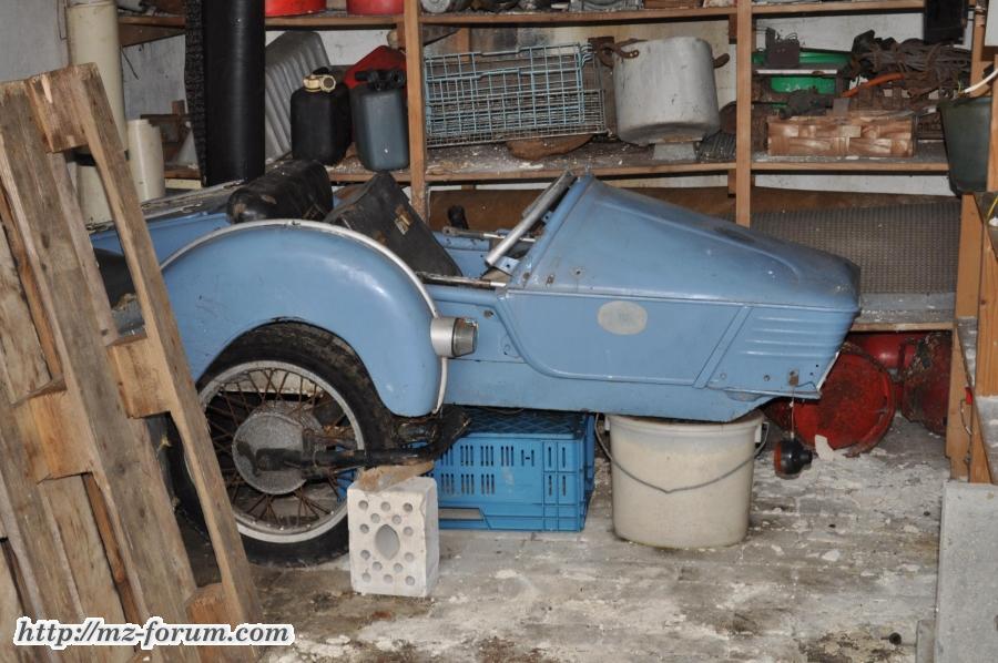 Seitenwagen in Scheune gefunden