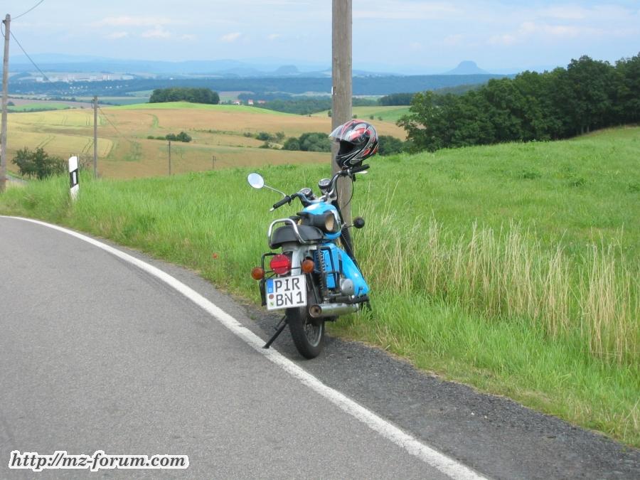 12 - Blick auf das Elbsandsteingebirge bei der Rückfahrt