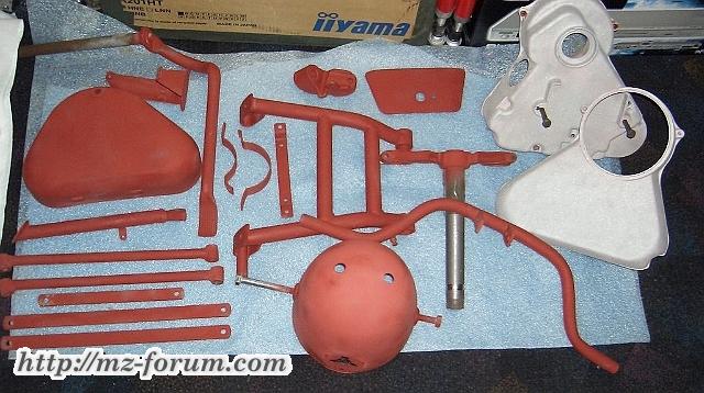 Nach dem Strahlen und der Grundierung