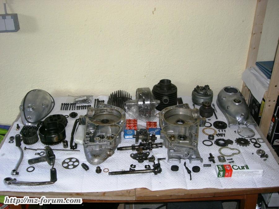 zerlegter Motor