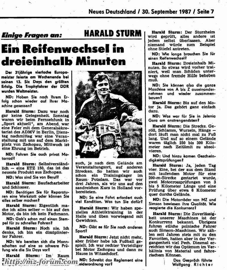 Neues Deutschland 30-09-1987