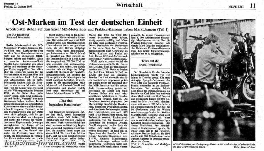 Neue Zeit 22-01-1993