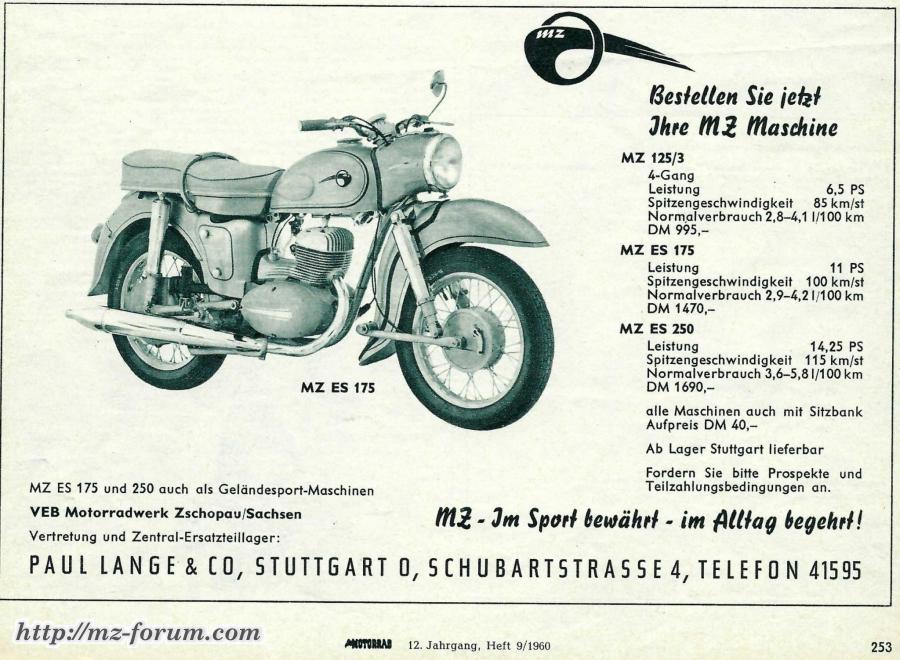 MZ Es 175 werbung west