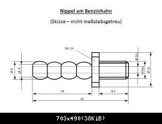 Nippel am Benzinhahn