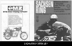 ETS Werbung Programmheft Sachsenring GP 1971