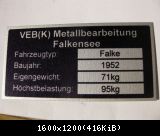 Falke Typenschild